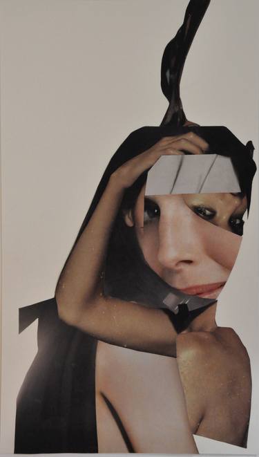 Original Surrealism Portrait Collage by Jennifer Wojinski