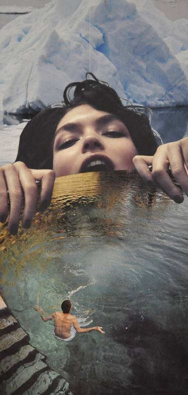 Original Water Collage by Jennifer Wojinski