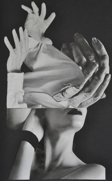 Original Surrealism Abstract Collage by Jennifer Wojinski