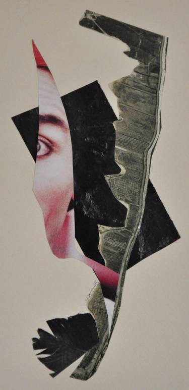 Original Surrealism Abstract Collage by Jennifer Wojinski