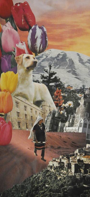 Original Surrealism Animal Collage by Jennifer Wojinski