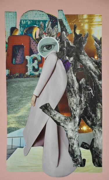 Original Surrealism Abstract Collage by Jennifer Wojinski