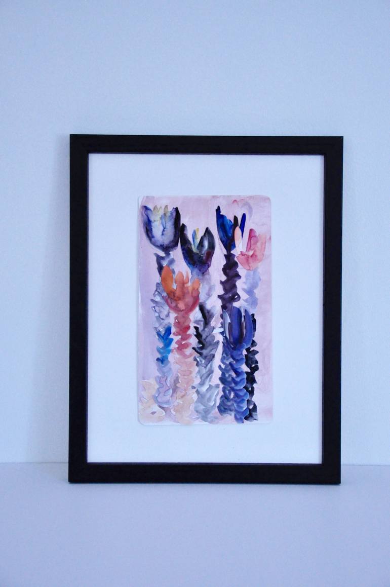 Original Abstract Floral Collage by Jennifer Wojinski