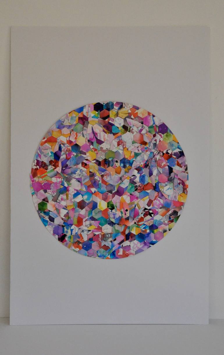 Original Abstract Garden Collage by Jennifer Wojinski