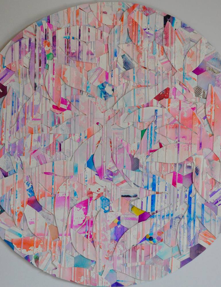 Original Abstract Garden Collage by Jennifer Wojinski