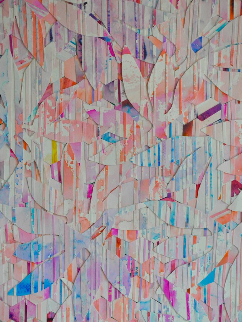 Original Abstract Garden Collage by Jennifer Wojinski