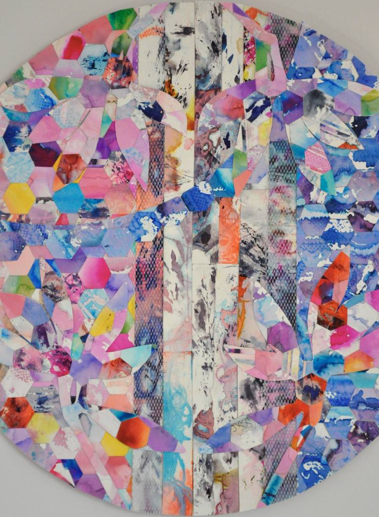 Original Abstract Garden Collage by Jennifer Wojinski