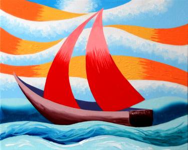 Mark Webster - Red Sailboat thumb