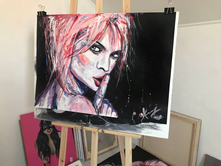 Original Art Deco Women Painting by Leysan Khasan