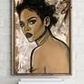 Original acrylic/ink painting of Rihanna on craft paper (200g.m)
Size: 42x30cm (16,5x12inch)
Year: 2018
Single peace artwork