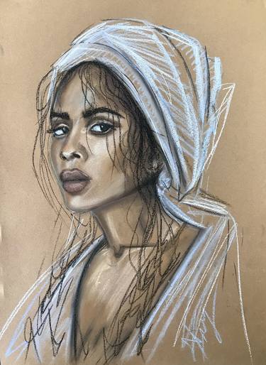 Original Women Drawings by Leysan Khasan