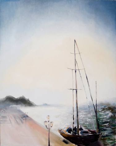 Print of Boat Paintings by Larysa Jaromska