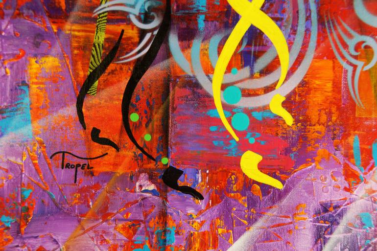 Original Expressionism People Painting by Tropel Art