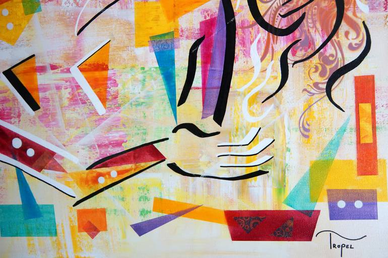 Original Abstract Women Painting by Tropel Art