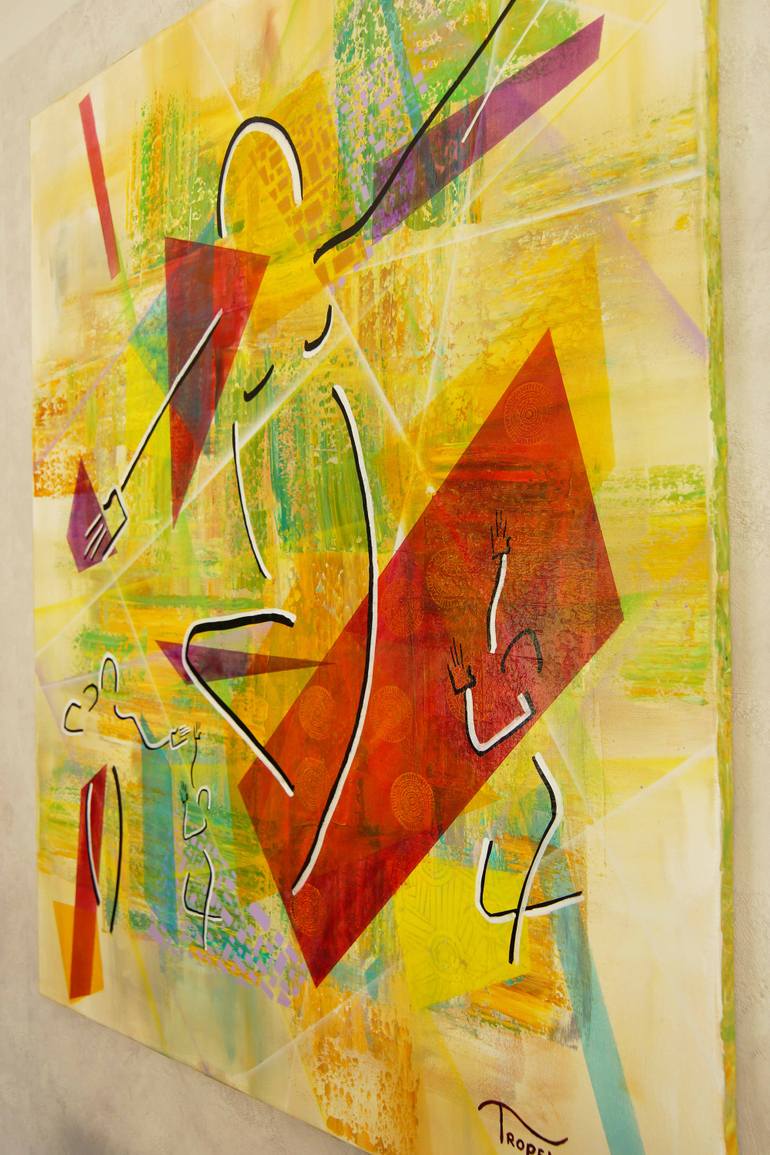 Original Cubism Women Painting by Tropel Art