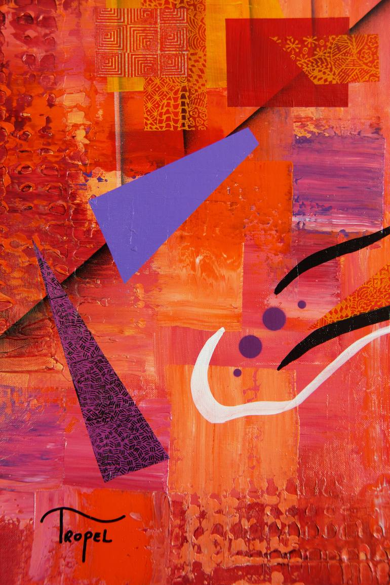 Original Abstract People Painting by Tropel Art
