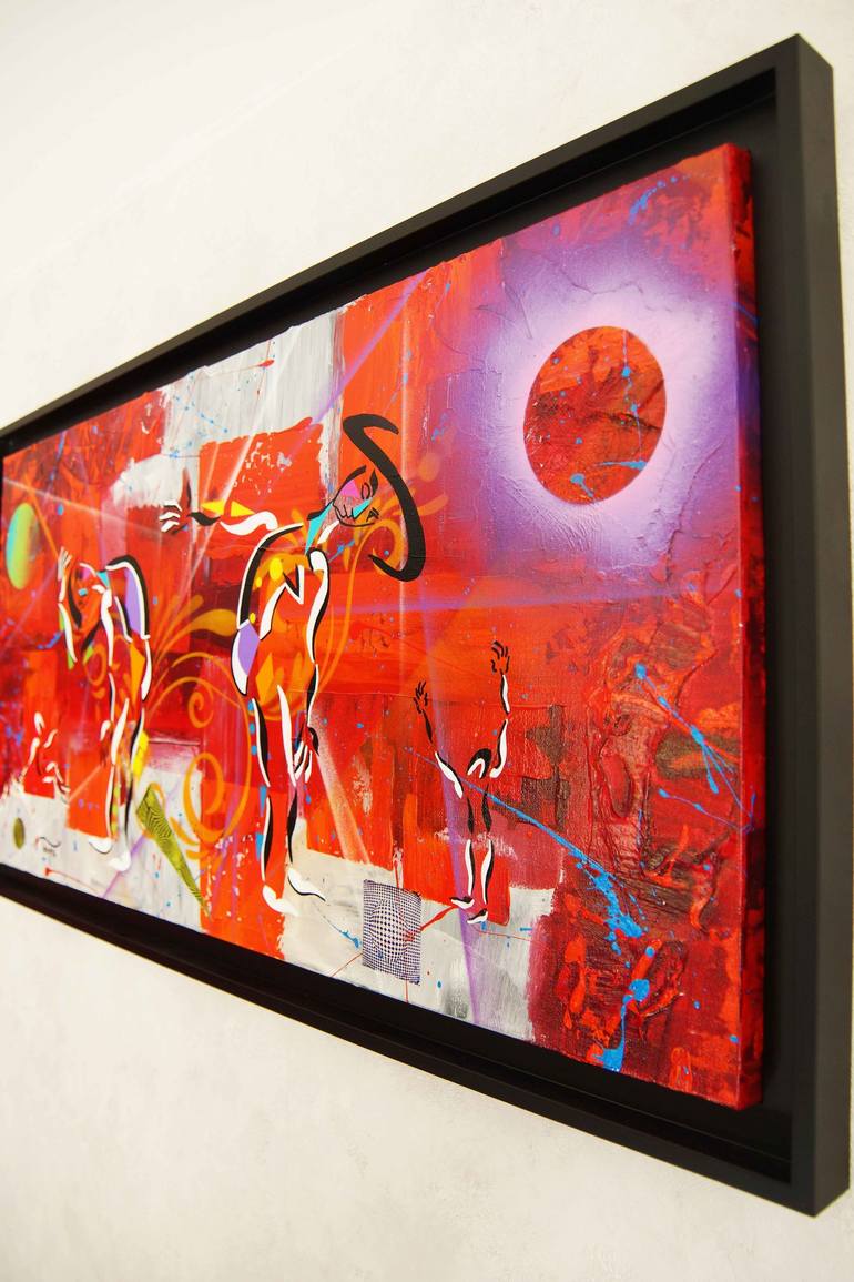 Original Abstract People Painting by Tropel Art