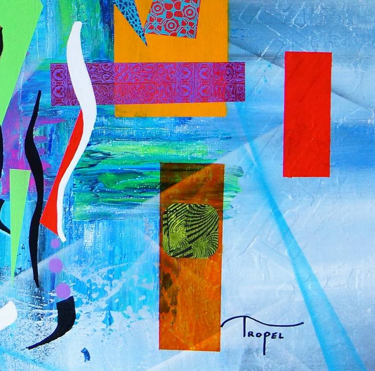 Original Expressionism People Painting by Tropel Art