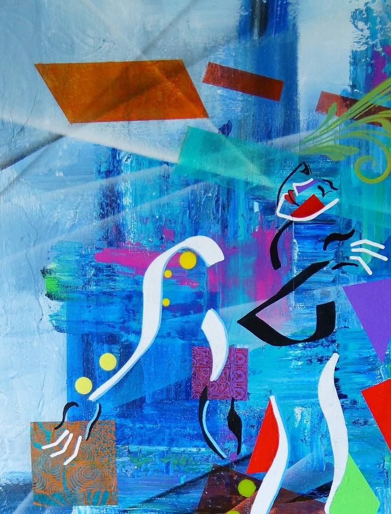 Original Expressionism People Painting by Tropel Art