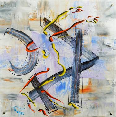 Original Expressionism People Painting by Tropel Art