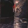 "Double Indemnity," 1999, oil on panel, 48 x 36 inches (private collection)