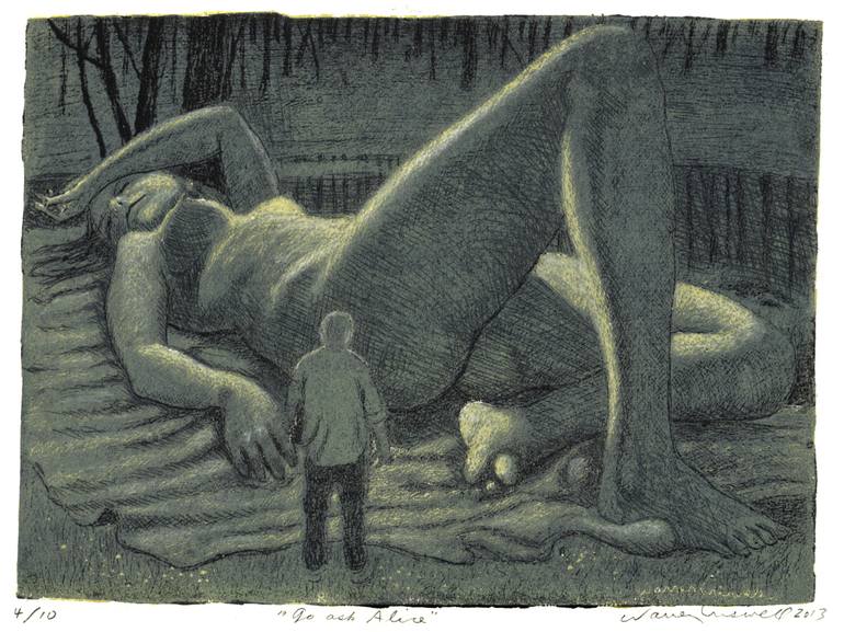 Original Figurative Humor Printmaking by Warren Criswell