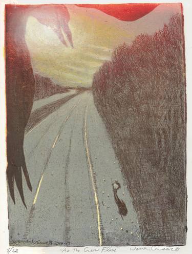 Saatchi Art Artist Warren Criswell; Printmaking, “As the Crow Flies - Limited Edition 3 of 12” #art