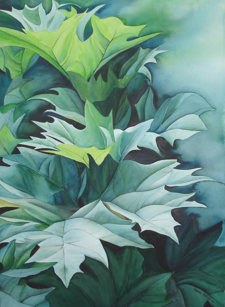 GREEN SYMPHONY Painting by Karin Koelbl | Saatchi Art