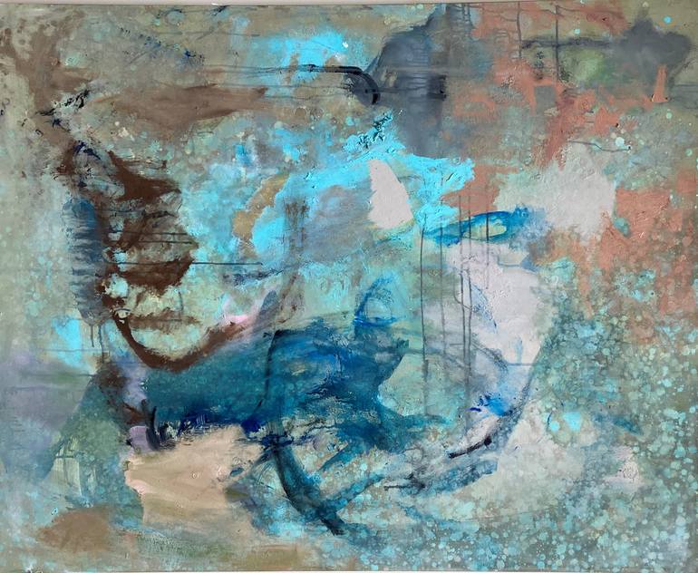 Original Abstract Expressionism Abstract Painting by Veronique Ouaknine