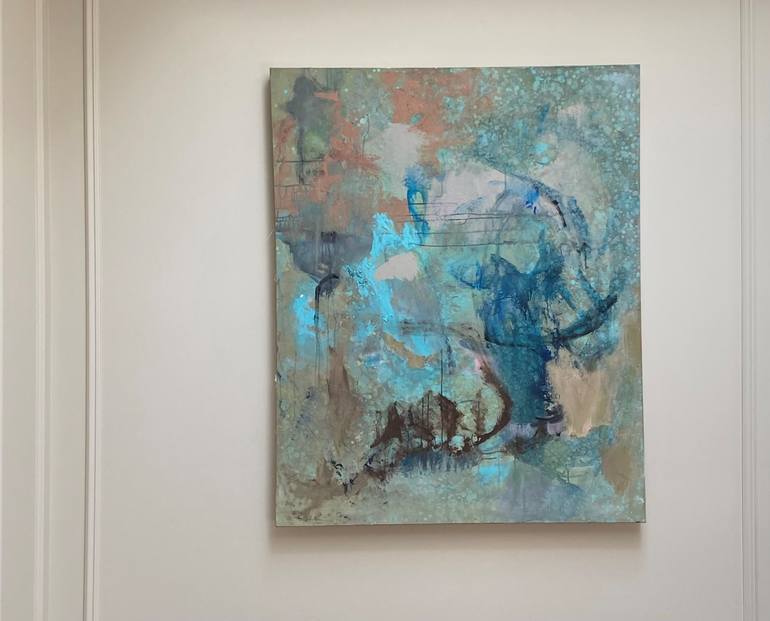 Original Abstract Expressionism Abstract Painting by Veronique Ouaknine