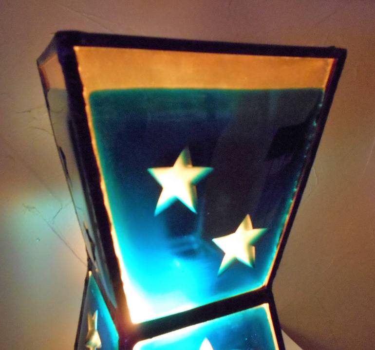 Original Pop Art Light Sculpture by Riki Dubo