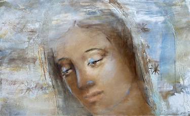 Original Figurative Religion Painting by Carmen Luz Pino