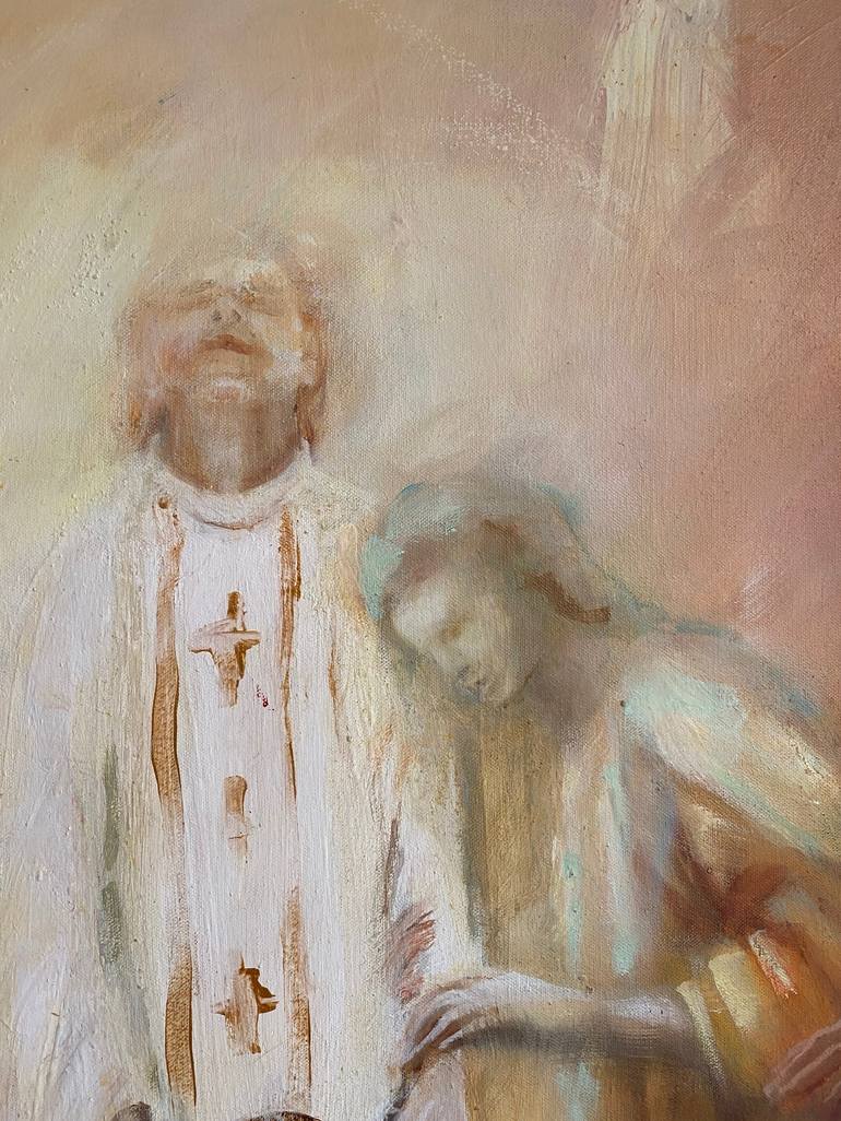 Original Figurative Religion Painting by Carmen Luz Pino