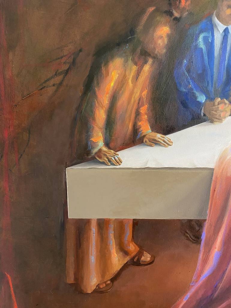 Original Figurative Religion Painting by Carmen Luz Pino