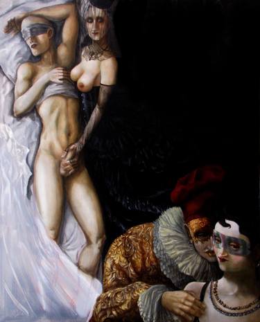 Original Art Deco Erotic Paintings by Andrea Alciato