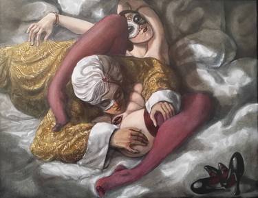 Original Art Deco Erotic Paintings by Andrea Alciato