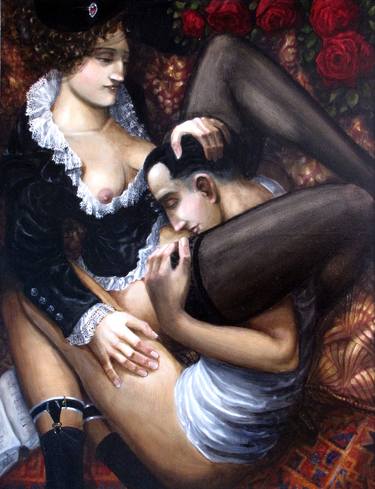 Original Modern Erotic Paintings by Andrea Alciato