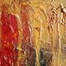 A stunning abstract in red cram, brown and yellow. Beautifully textured and vibrant, it will add a splash of colour in the dining room, lounge or bedroom. Or it can be that smart piece to liven up your office. Painting continues around the deep edges of the canvas giving a very contemporary style although it can be framed if you wish. I prepare all my paintings for shipping very carefully with bubble foil and polystyrene sheets, in a cardboard box.