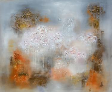 ENCHANTED RICH GARDEN OF ROSES - ATMOSPHERIC FLORAL ABSTRACT thumb