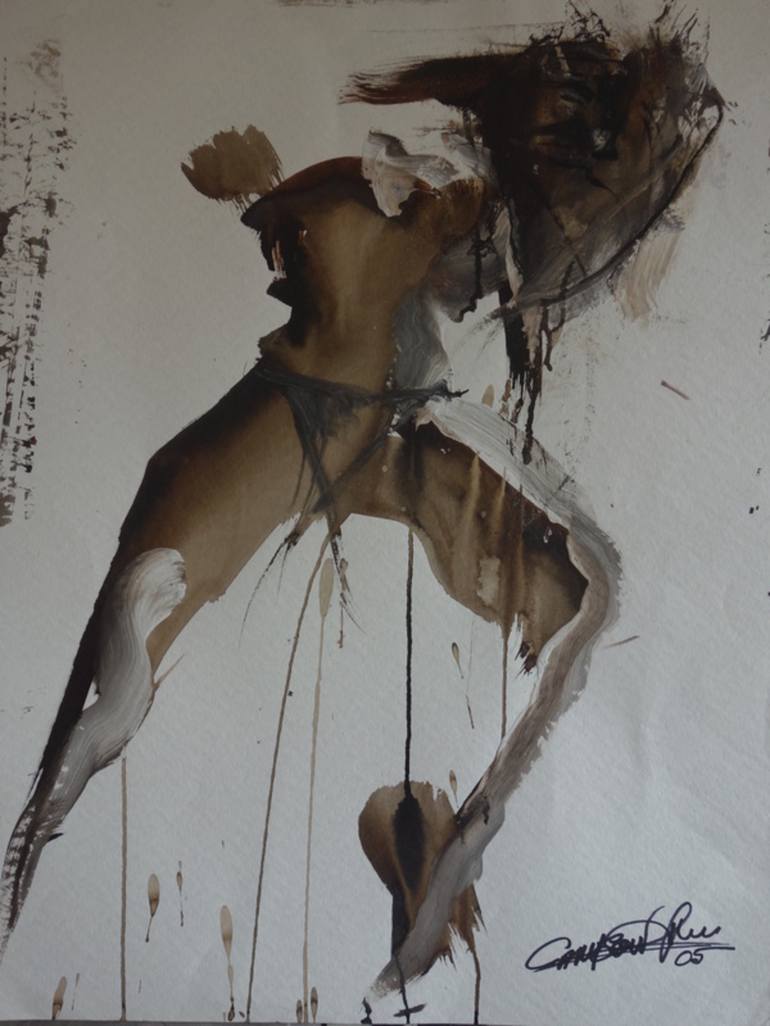 Original Abstract Expressionism Nude Paintings by Marie Therese Cambon