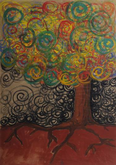 Print of Abstract Expressionism Tree Paintings by Ivana Knezevic