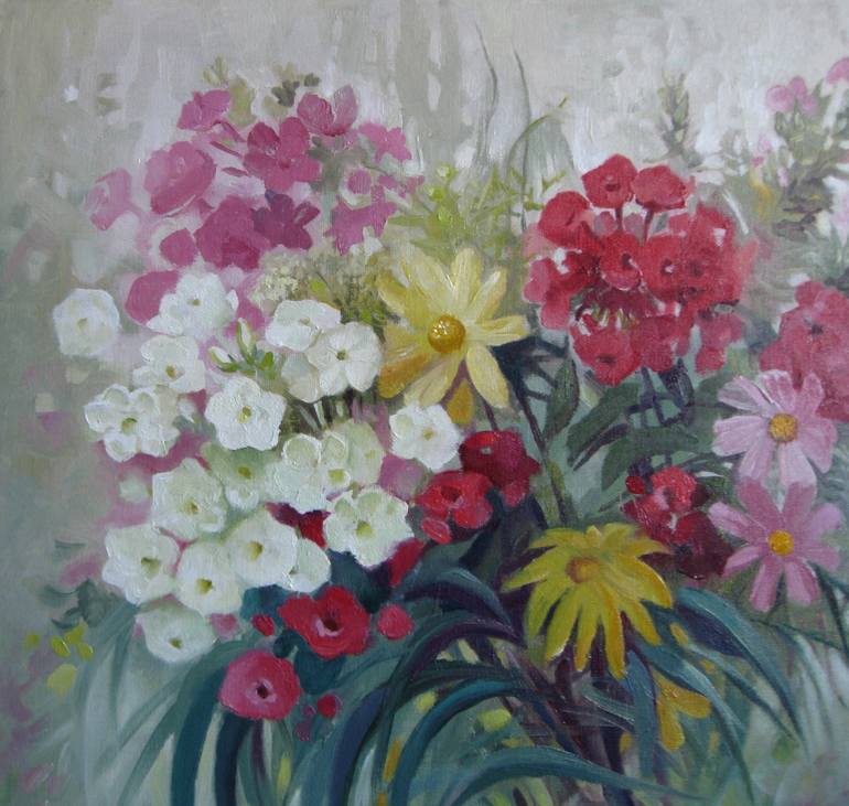 Original Fine Art Floral Painting by Elena Oleniuc