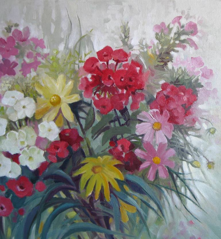 Original Fine Art Floral Painting by Elena Oleniuc