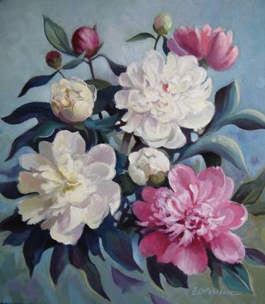 Original Fine Art Floral Paintings by Elena Oleniuc