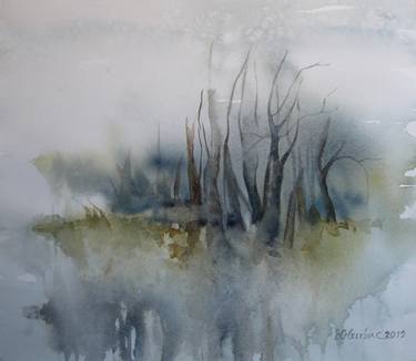 Original Abstract Expressionism Landscape Paintings by Elena Oleniuc