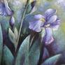 Blue irises painted with love.