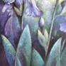 Blue irises painted with love.