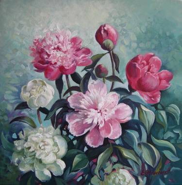 Original Fine Art Floral Paintings by Elena Oleniuc