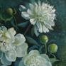 White peonies from my friend garden. Painted with big love.