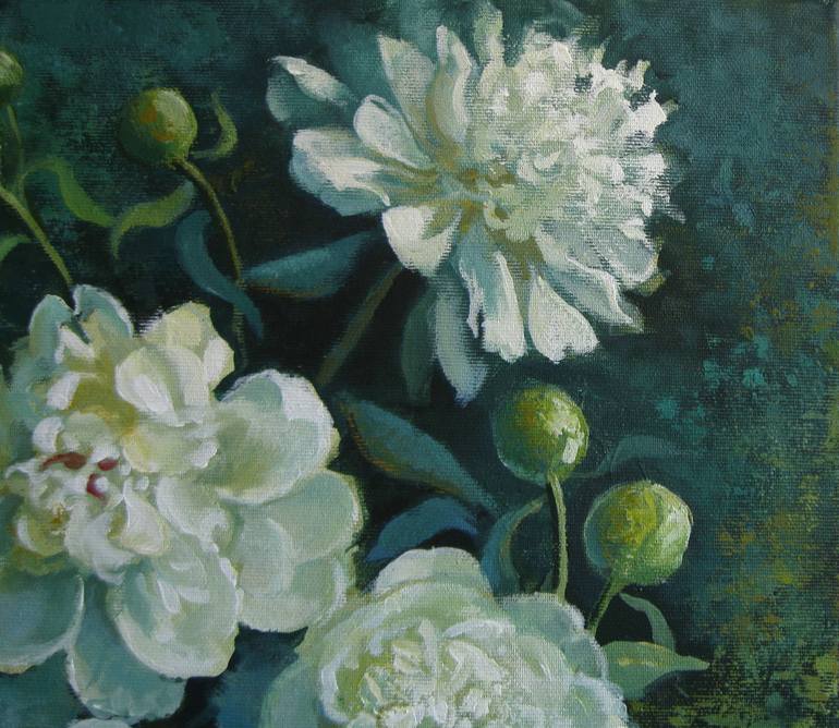 Original Floral Painting by Elena Oleniuc